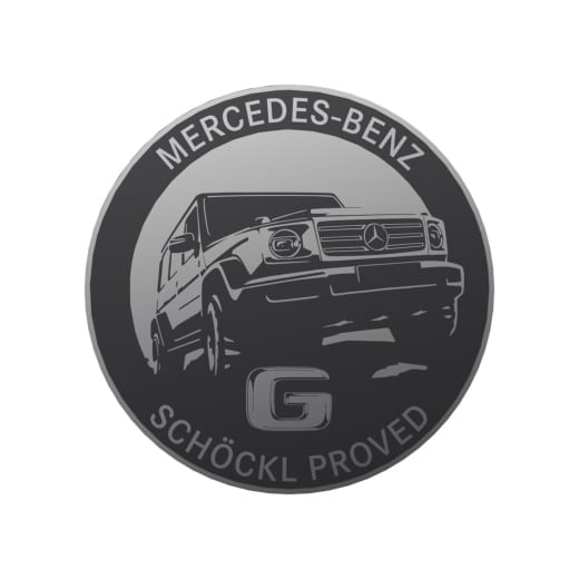 G-Klasse STRONGER THAN THE 1980s Plakette Grau Original Mercedes-Benz | A4638173600-B
