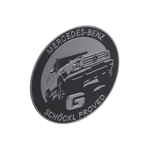 G-Klasse STRONGER THAN THE 1980s Plakette Grau Original Mercedes-Benz | A4638173600-B