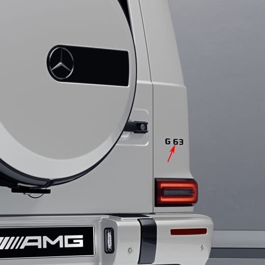 Inscripción logo G63 negra Clase G W465 Original Mercedes-AMG | A4638175200-W465