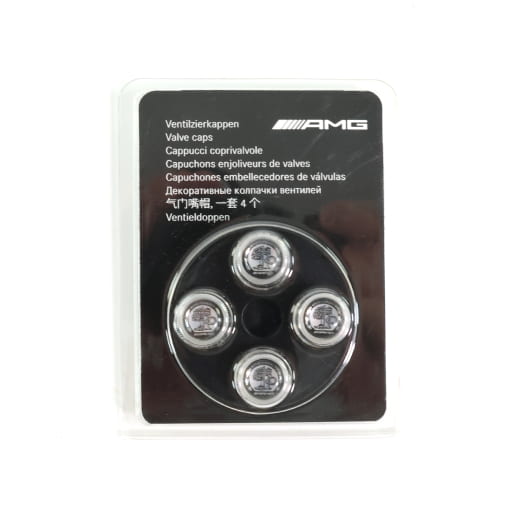 Genuine AMG valves caps satin-silver set 4 pieces | B66472005