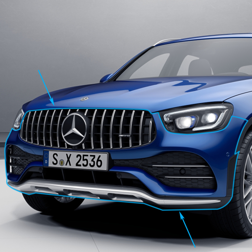 GLC 43 AMG facelift paraurti anteriore con calandra Panamericana | GLC-253-Front-Konfig