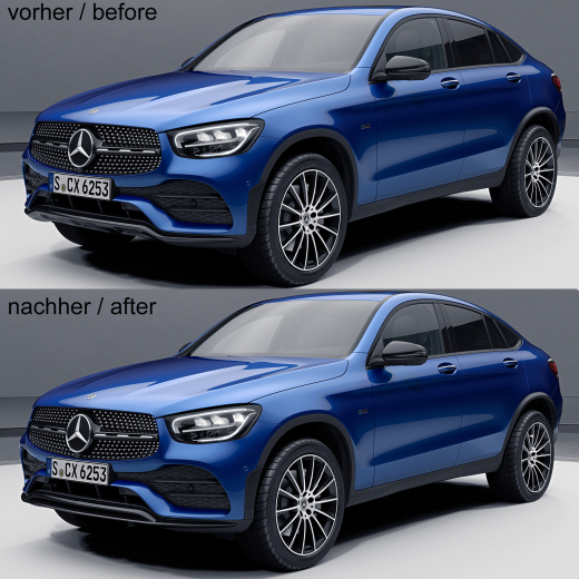 Becquet avant GLC 43 AMG SUV X253 Coupé C253 restylé Mercedes-Benz | GLC-C253-FL-Frontspoiler