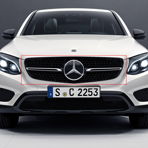 GLC diamantgrille Night Edition GLC X253 C253 origineel Mer  | GLC-Diamantgrill-schwarz
