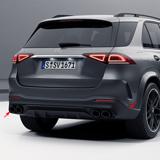 Diffuseur 53 AMG embouts d'échappement GLE V167 SUV Mercedes-Benz | GLE53-V167-Diffusor