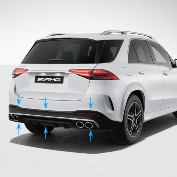 GLE 53 AMG Heck Diffusor GLE V167 SUV Facelift Original Mercedes-AMG