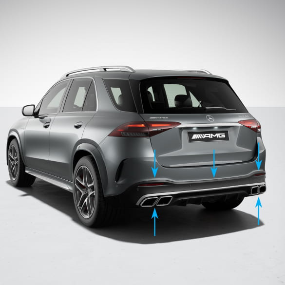 GLE 63 S AMG rear diffusor GLE V167 SUV facelift Genuine Mercedes-AMG