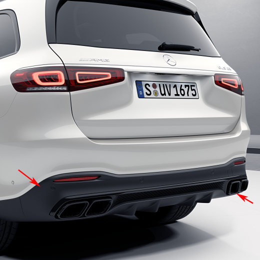 Difusor AMG 63 con colas de escape GLS X167 SUV Mercedes-Benz | GLS63-X167-Diffusor