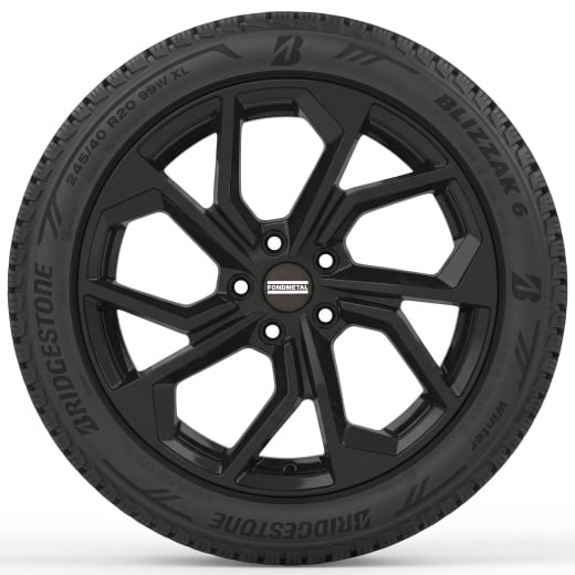 Ruote invernali 20 pollici nere smart THREE #3 HC11 set completo di ruote Bridgestone | L95406278S-B