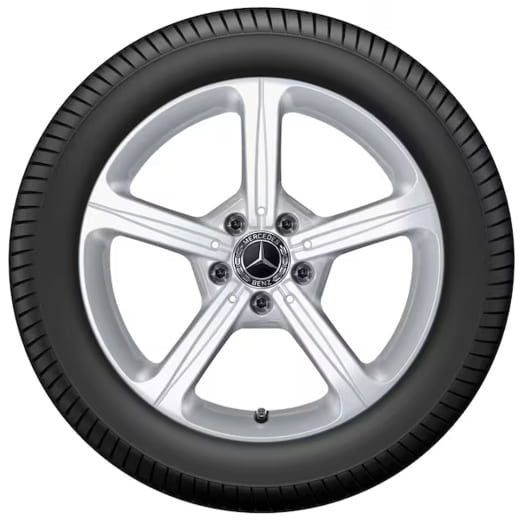 Ruote invernali 17 pollici GLA H247 argento vanadio a 5 razze Original Mercedes-Benz | Q44030191016A/17A-H247