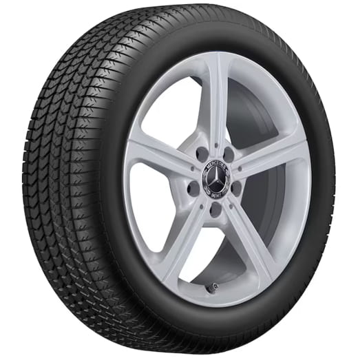 Ruote invernali 17 pollici GLA H247 argento vanadio a 5 razze Original Mercedes-Benz | Q44030191016A/17A-H247