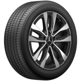 Cerchi invernali set completo ruote 17 pollici Classe C 206 nero tornito lucido Original Mercedes-Benz Hybrid