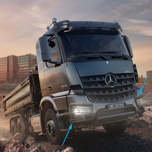 Grille de protection contre les impacts de pierres pour projecteurs avant Antos Arocs | A9608260003