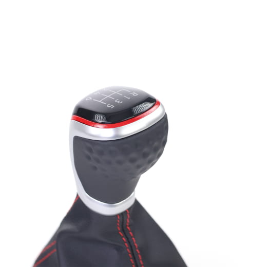 GTI gear knob lever VW Golf 8 VIII black red Genuine Volkswagen | 5H1711113H QOV