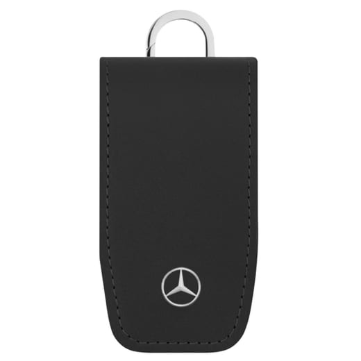 Custodia per chiavi in pelle di vaca nera Original Mercedes-Benz Collection | B66959108