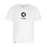 Heren T-shirt wit met zwart logo Original smart