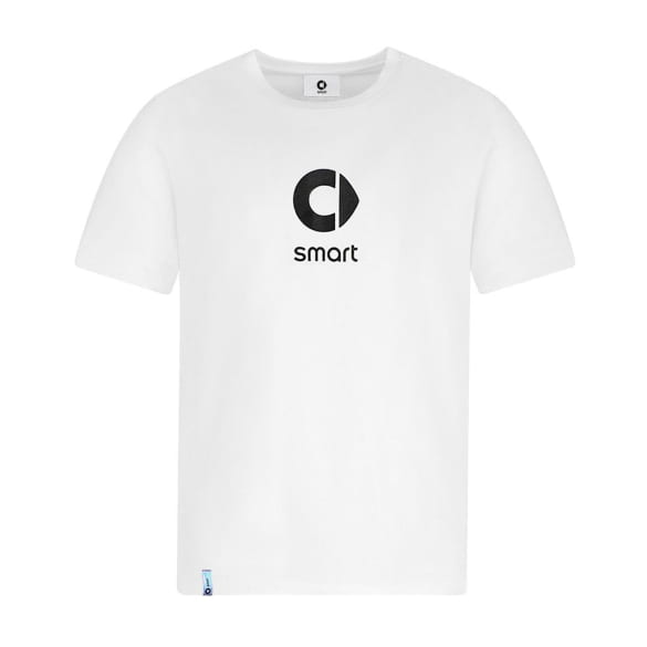 Heren T-shirt wit met zwart logo Original smart