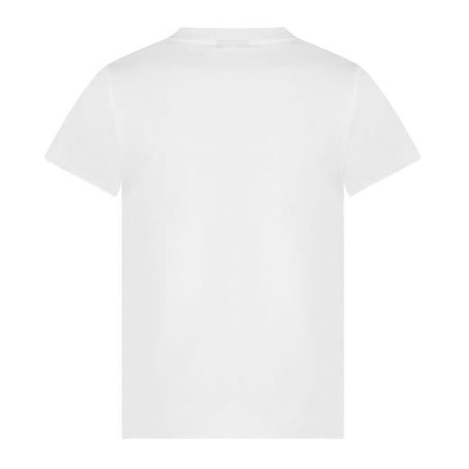 Herren T-Shirt weiß mit buntem Logo Original smart  | 10021478/-82