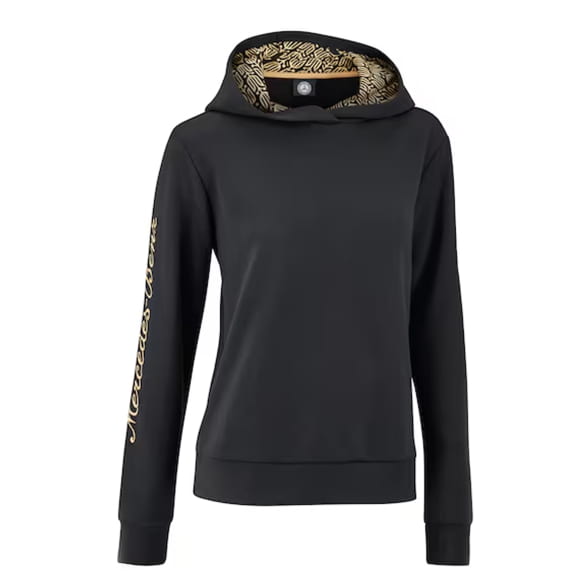 Hoodie met capuchon dames zwart Modern Fit origineel Mercedes-Benz