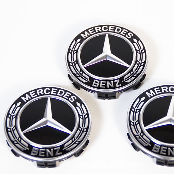 Wheel hub cab star with laurel weath black genuine Mercedes-Benz | A22240022009040-B Wheel hub cab star with laurel weath black genuine Mercedes-Benz | A22240022009040-B