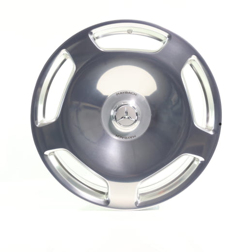 Hub cap centre lock design silver polished Genuine Mercedes-Maybach | A2234016000/4000500