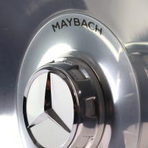 Hub cap centre lock design silver polished Genuine Mercedes-Maybach | A2234016000/4000500