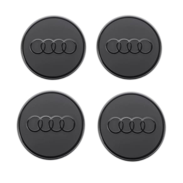 Hub cap rings logo black Genuine Audi