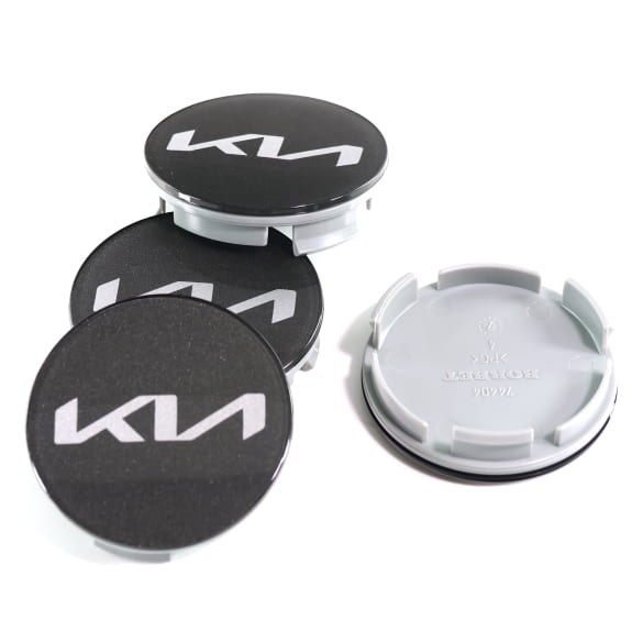 Hub cap set graphite grey 49mm new logo genuine KIA | 66400ADE91GRBO-Set