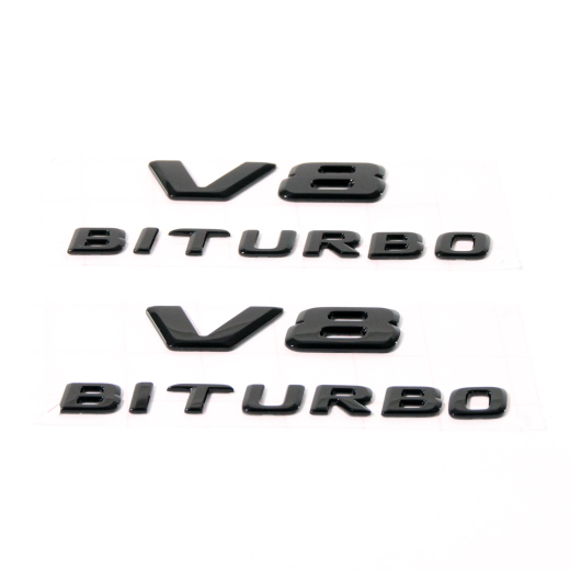 Emblema V8 Biturbo negro juego original Mercedes-AMG | biturbo-black