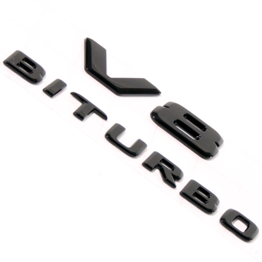 Emblema V8 Biturbo negro juego original Mercedes-AMG | biturbo-black