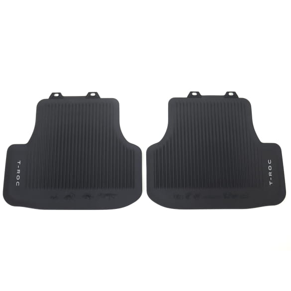 Gummi Fußmatten VW T-Roc A2 4-teilig Schwarz Original Volkswagen | 2GV061500 82V