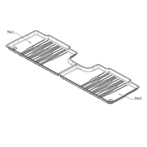 Gummimatten Fußmatten EQS SUV X296  | A2966808206 9051