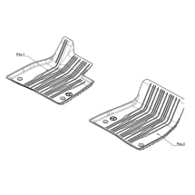 Gummimatten Fußmatten EQS SUV X296  | A2966807906 9051