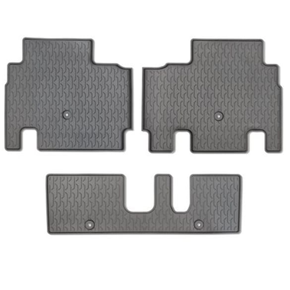 Gummimatten Fußmatten hinten KIA EV9 AE schwarz 3-teilig für 7-Sitzer Original KIA