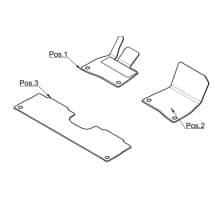 Veloursmatten Fußmatten EQS SUV X296  | A2966809805 8W66