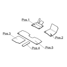 Veloursmatten Fußmatten EQS SUV X296  | A2966800006 8W66