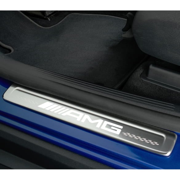AMG Wechselcover Einstiegsleisten CLA Coupé C174 silber weiß beleuchtet Original Mercedes-AMG