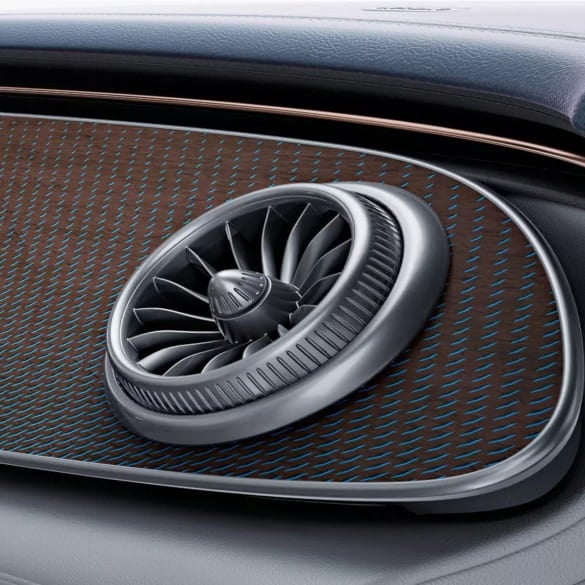 Belüftungsdüsen Turbinenoptik Außenring in Silber Chrom EQE SUV X294 Original Mercedes-Benz