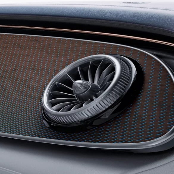 Belüftungsdüsen Turbinenoptik Außenring in Schwarz EQS SUV X296 Original Mercedes-Benz