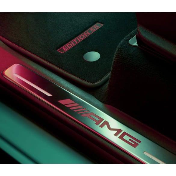 Edition 55 Einstiegsleisten rot beleuchtet G-Klasse W463A Original Mercedes-AMG