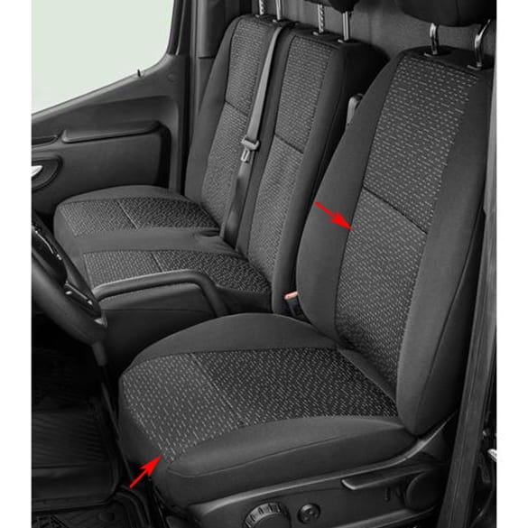 Schonbezüge Sitzbezüge für Mercedes Sprinter 901 902 903 Schwarz Rot 2