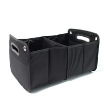 L & P Car Design Organizer Kofferraumtasche Auto in schwarz mit farbigem  Saum, Maße: 48 x 14 x 28 cm (L x B x H)