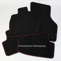 genuine VW Golf 7 VII velours floor mats GTI Design | black / red | 5G1061270 AHY