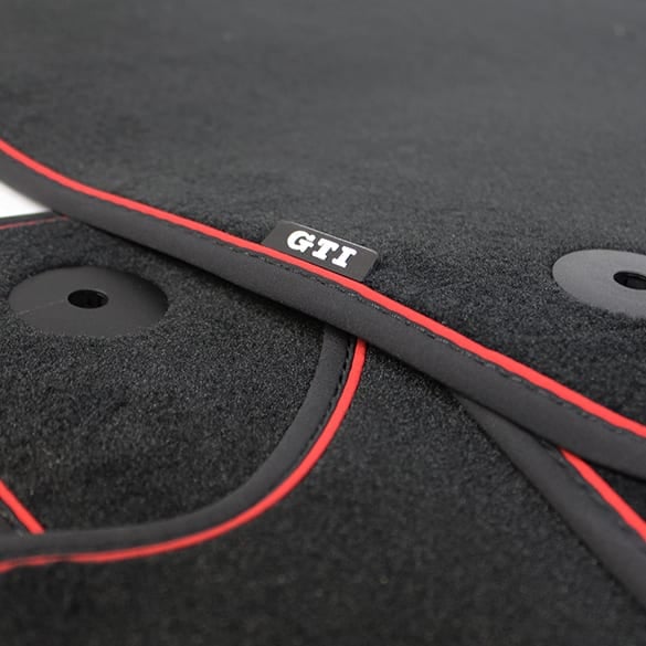 Original VW Golf 7 VII GTI floor mats black / red GTI Design