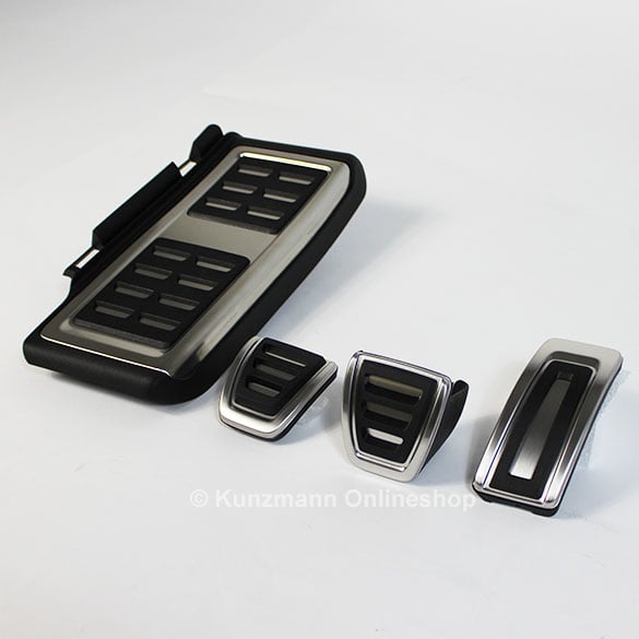 pedal caps stainless steel | manual gearbox | original Volkswagen | VW Golf 7 VII GTI | GTD | Golf7-pedalset-schalt