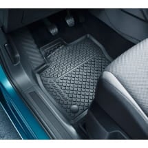 Rubber Car Mats VW Touran II 5T Set 4-pieces black | 5QB06150082V