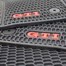 GTI rubber floor mats 4-piece set black Golf 8 VIII Genuine Volkswagen | 5GV061550 041-B