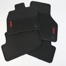 GTI rubber floor mats 4-piece set black Golf 8 VIII Genuine Volkswagen | 5GV061550 041-B