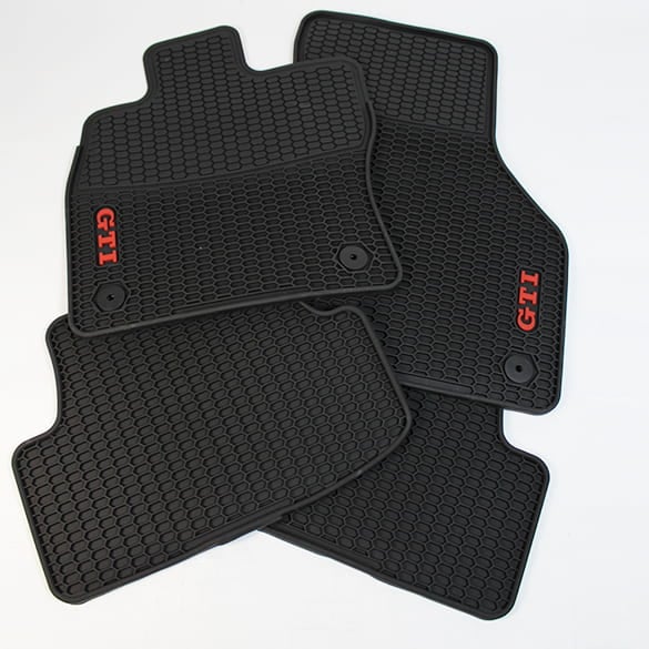 GTI rubber floor mats 4-piece set black Golf 8 VIII Genuine Volkswagen | 5GV061550041-B GTI rubber floor mats 4-piece set black Golf 8 VIII Genuine Volkswagen | 5GV061550041-B