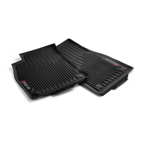 RS6 Rubber floor mats Audi A6 C8 2-piece front black