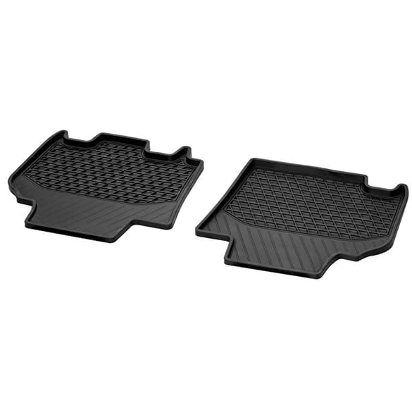 Rubber floor mats rear Citan W415 black 2-piece Genuine Mercedes-Benz